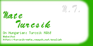 mate turcsik business card