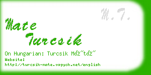 mate turcsik business card